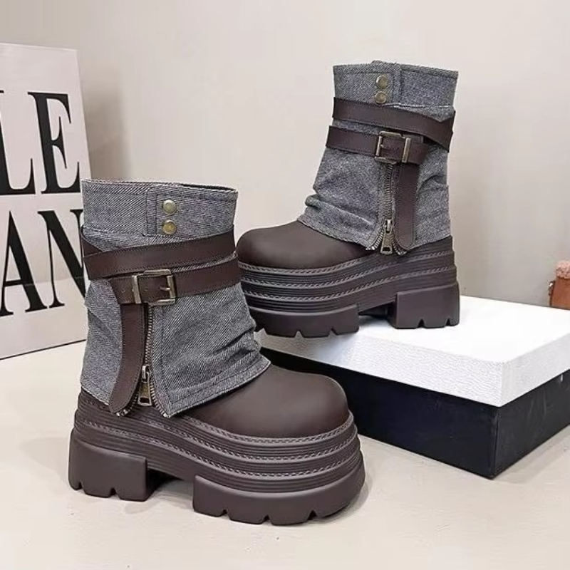 10CM Autumn Chunky Short Boots - Sneaker Zone ulasan dan harga