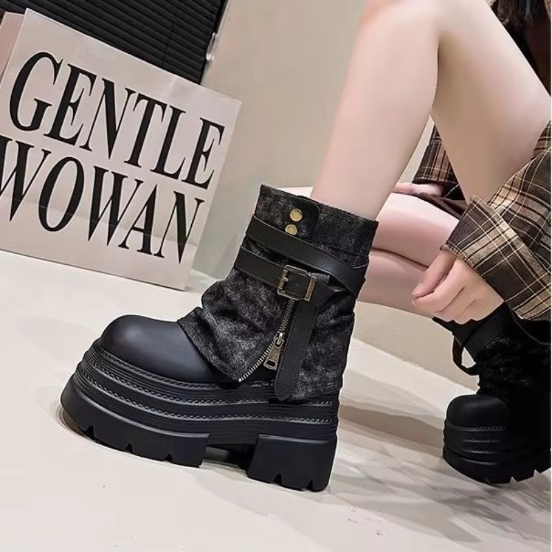 10CM Autumn Chunky Short Boots - Sneaker Zone ulasan dan harga