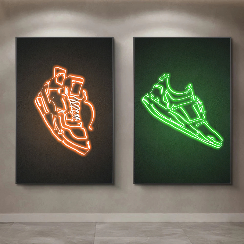 Neon Sign Sneaker Shoes Poster - Waterproof Spray Shoe ulasan dan harga