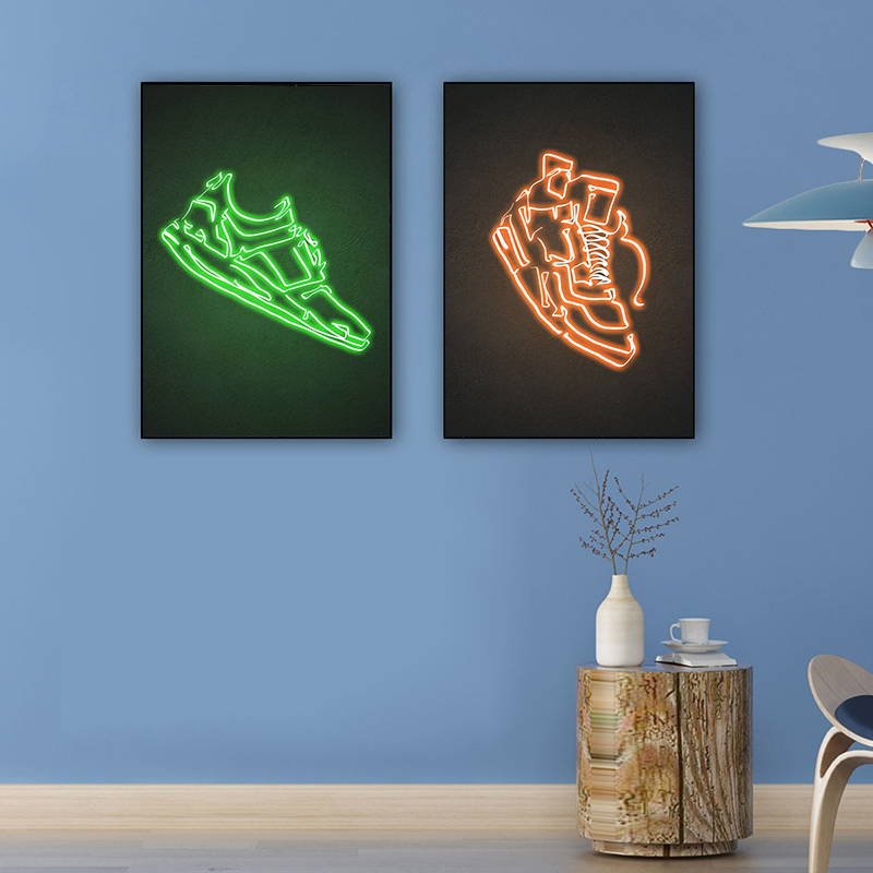 Neon Sign Sneaker Shoes Poster - Waterproof Spray Shoe ulasan dan harga
