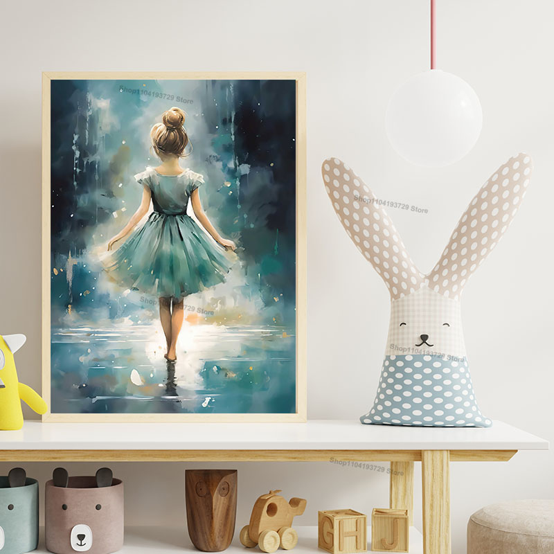 Watercolor Ballet Girl Shoes C - Waterproof Spray Shoe ulasan dan harga