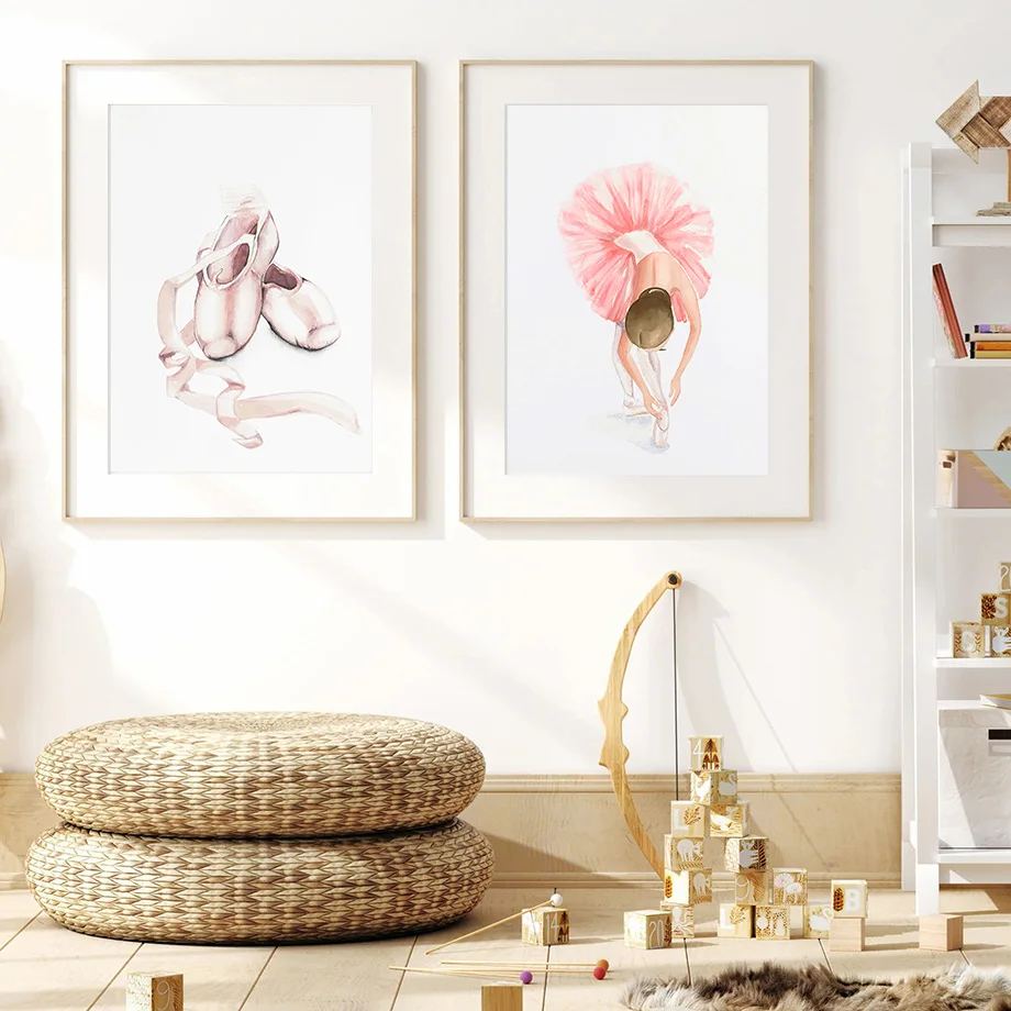 Watercolor Ballet Girls Shoes  - Waterproof Spray Shoe ulasan dan harga
